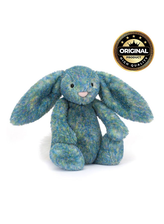 Jellycat Bashful Luxe Bunny Azure Plush – Soft Stuffed Toy with Cordy Legs, Cute Valentine’s Gift for Kids & Adults, Collectible Jellycat, 23 cm - Image 1